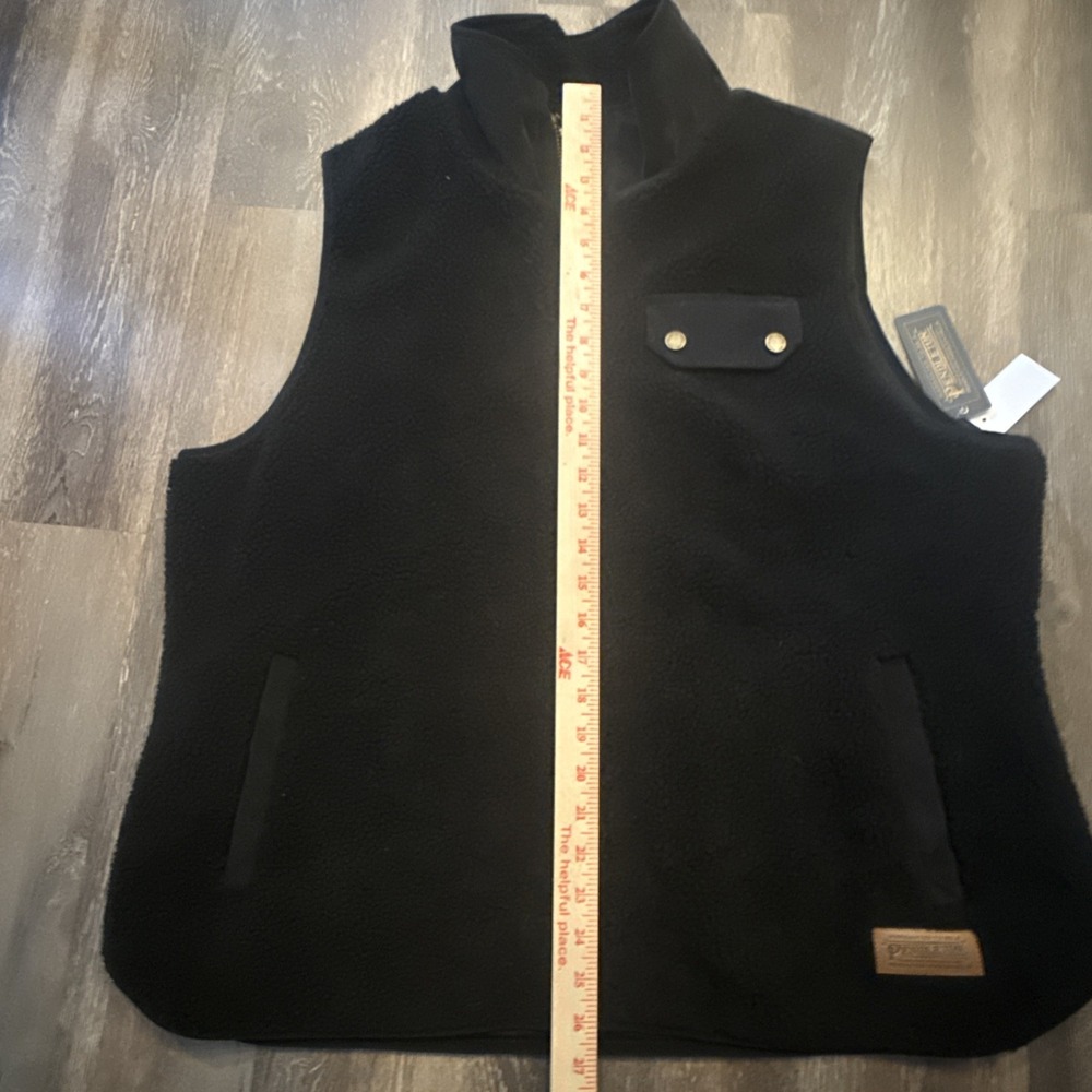 Pendleton Mens XL Full Zip Vest Snap Pockets  Color Black NWT - Picture 13 of 15